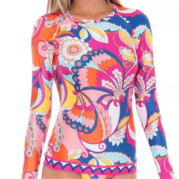 NWT Trina Turk long sleeve swim top size S - Picture 1 of 4
